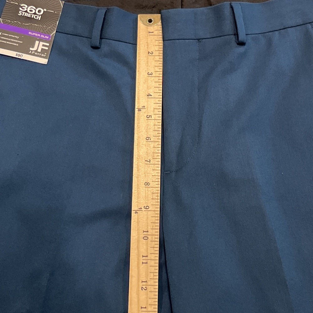 J. Ferrar Slim 360 Stretch Washable Cropped Blue Pants 32 x 34 NWT - Picture 4 of 7